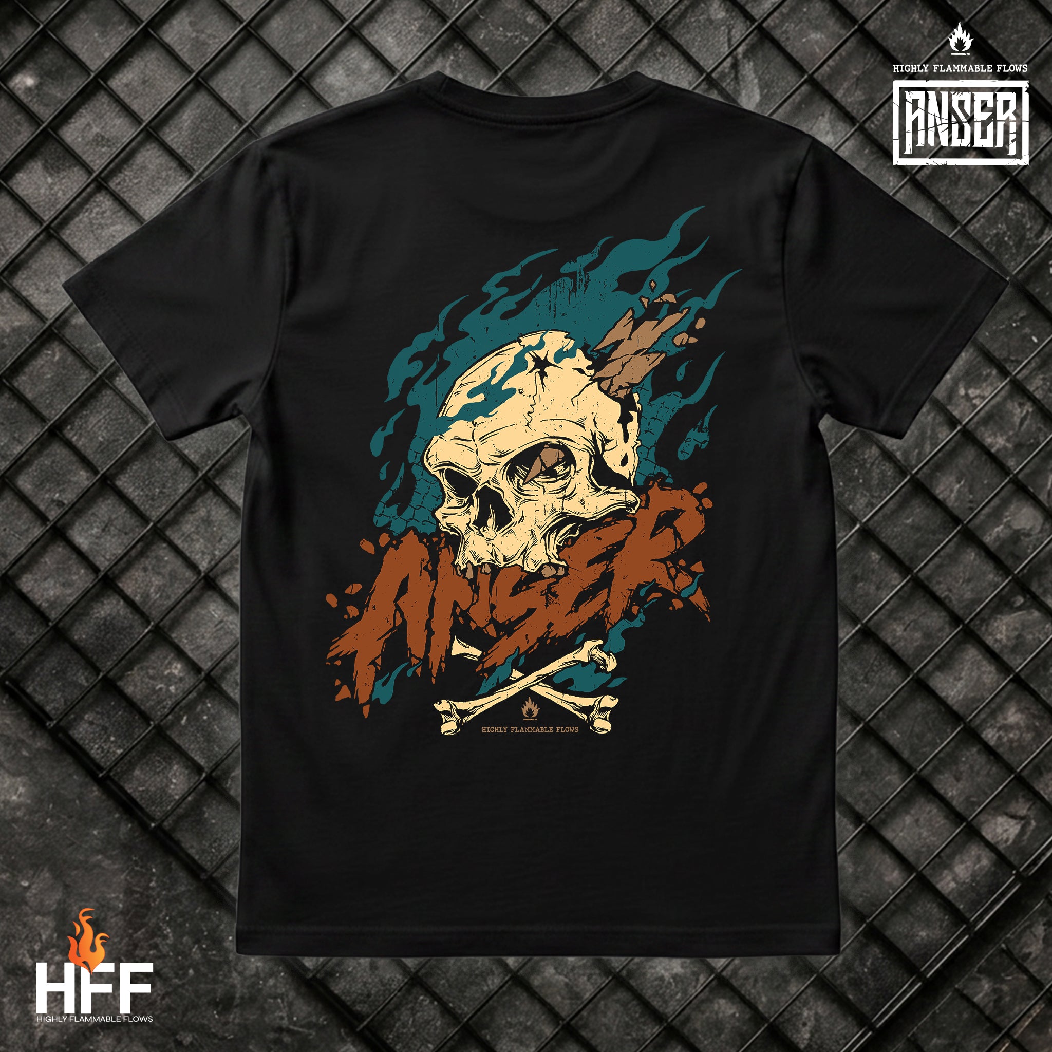 Anser black Tshirt designed by Proheroes