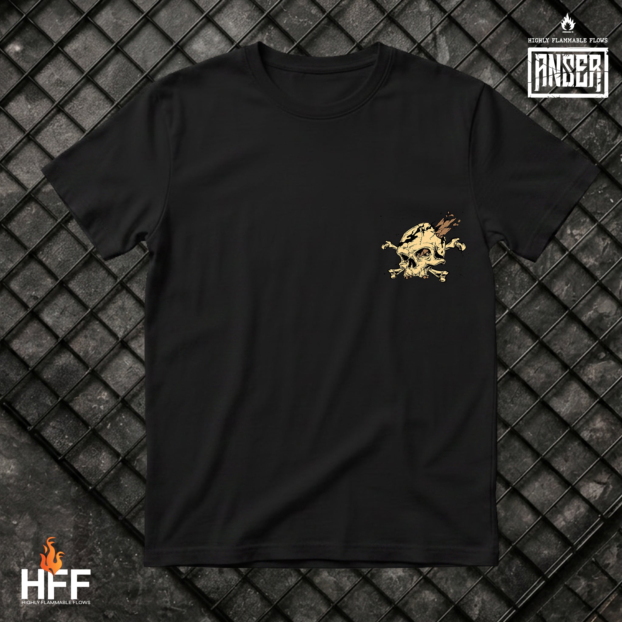 Anser black Tshirt designed by Proheroes