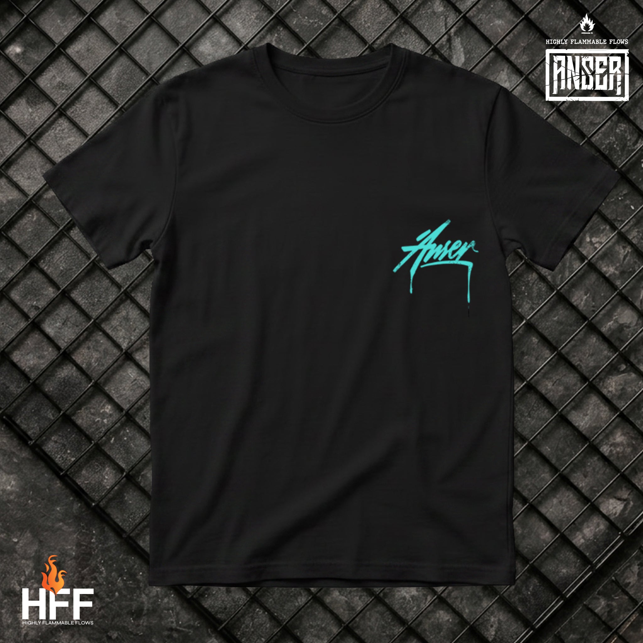 Anser black Tshirt designed by Bewild