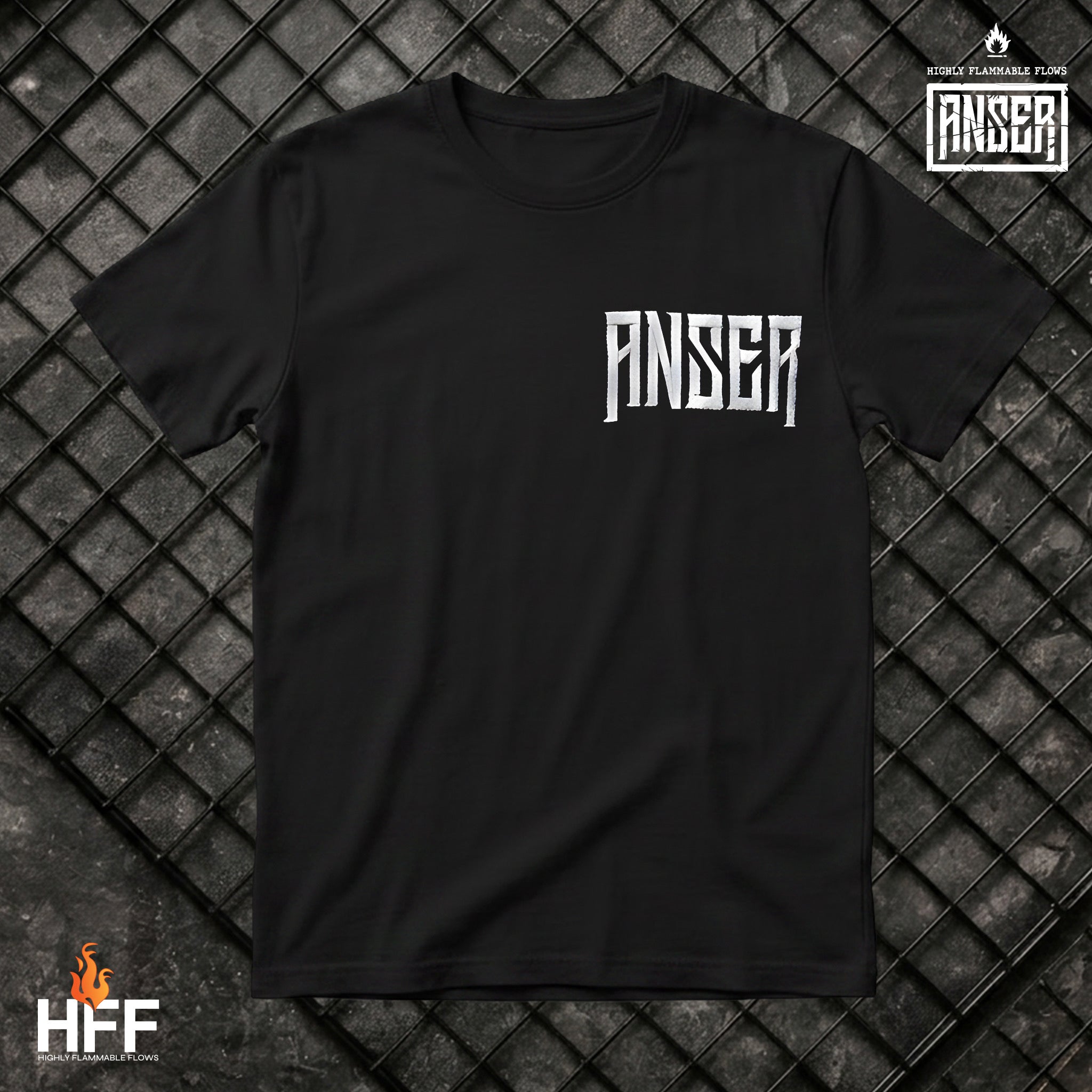 Anser black tshirt / κέντημα