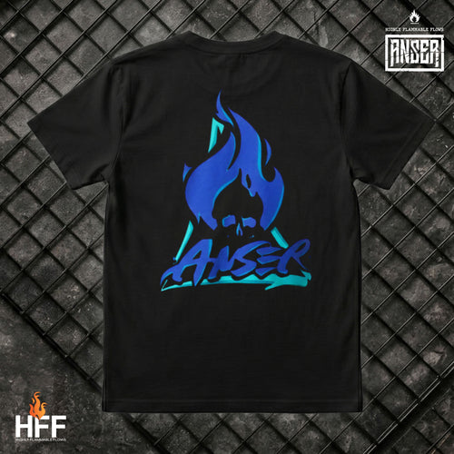 Anser black t-shirt designed by Qbmix